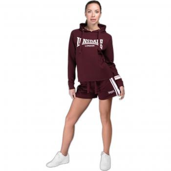 Shorts Lonsdale Carloway para Mujer 2XL Rojo y Oxblood