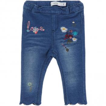 NAME IT Nbfbarbel Dnm 3112 Legging, Pantalones para Bebés, Azul