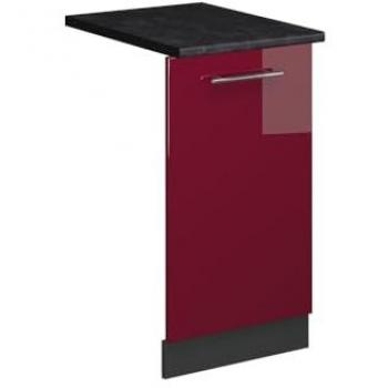Panel Frontal para Lavavajillas Fame-Line, 45 cm, Alto Brillo Burdeos/Antracita