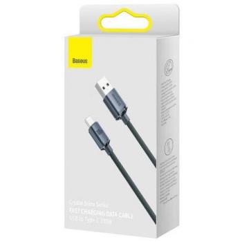 Baseus Crystal Shine Cable USB a USB-C 100W 2m Negro