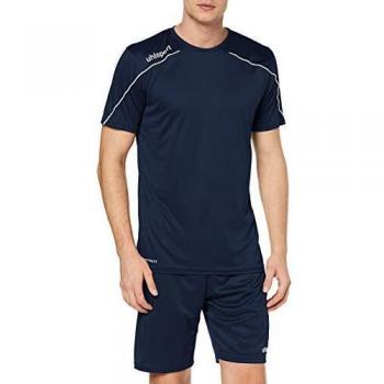 uhlsport Stream 22 Shirt Shortsleeved Camiseta De Entrenamiento, Hombre, Azul Marino/Blanco, L