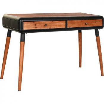 Consola abeto metal 120x50x77 marrón oscuro