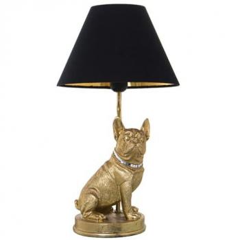 Lámpara de mesa Alexandra House Living Negro Oro Dorado Plástico 40 W 26 x 46 x 26 cm Perro