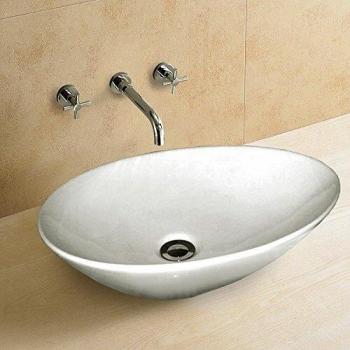 GME - LAVABO OVALADO CERÁMICO, BLANCO, 50*39,5*15