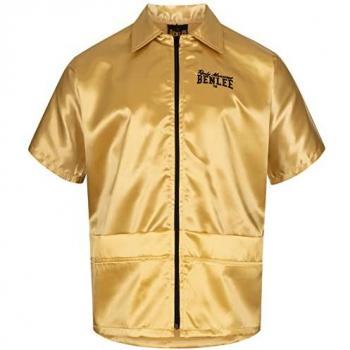 Camiseta Deportiva Benlee Rutland Full Zip Manga Corta Dorado XL Hombre
