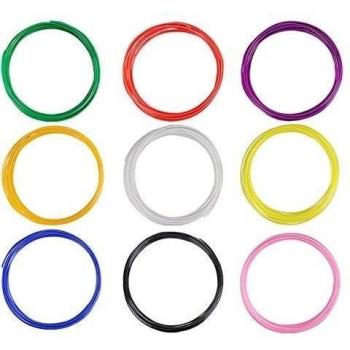 ohCome 1.75mm PLA Filament Imprimante 3D Filament pour la 3D Dessin Pen 3D printig, 9Color 10M 30G / PCS - noir, blanc, rouge, orange, bleu, vert, rose, jaune, violet Couleur