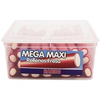 Haribo - Mega Maxi Rellenos - Geles dulces con sabor a fresa - 1.44 kg