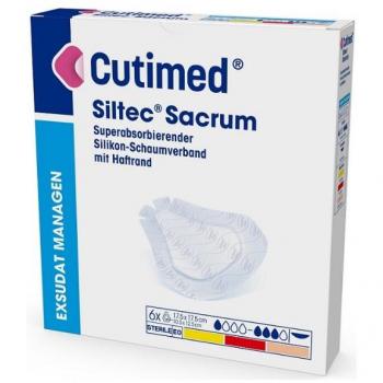 Cutimed Siltec Sacrum Adhesive Foam Dressing 17.5cm x 17.5cm for Wound Care