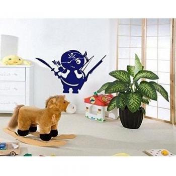 mantiburi Adhesivo Decorativo para Pared, diseño de Pirata n.º AR5, Color Berenjena; Dimensiones: 90 x 147 cm.