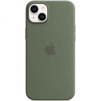 Funda de silicona con MagSafe para iPhone 14 Plus - Oliva