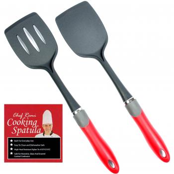 Juego de 2 espátulas de cocina Chef Remi, no arañan ningún revestimiento
