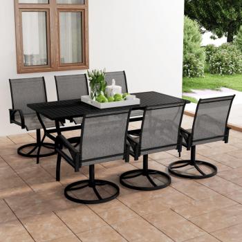 7-Piece Steel and Textilene Garden Dining Set