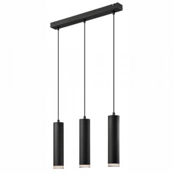 Lámpara de Suspensión Franco EPIKASA - Metal y Acrílico Negro, 90x50x8 cm