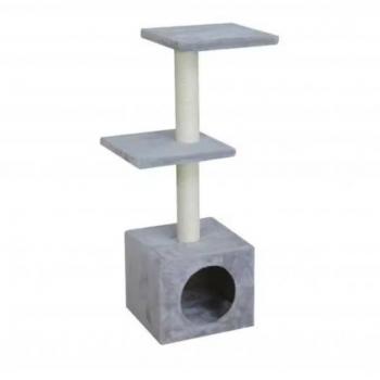 Rascador Amelie Gris 3 Alturas con Gatera 30x30x89 cm