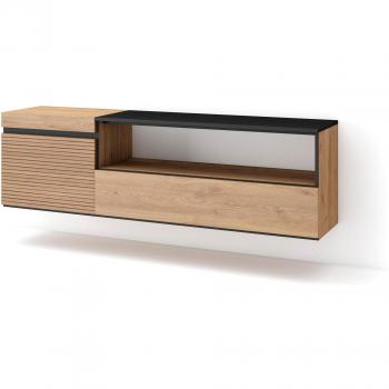 Mueble TV Colgado Moderno de Roble 150x45x35cm para Televisores hasta 65 - Skraut Home