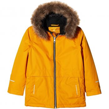 NAME IT Nkmsnow08 Jacket Solid Fo, Chaqueta para Niños, Amarillo Golden Orange, 164