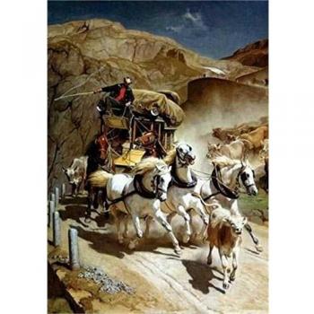 Puzzle Diligencia Oro - 2000 Piezas, Transporte, John Rudolf Koller