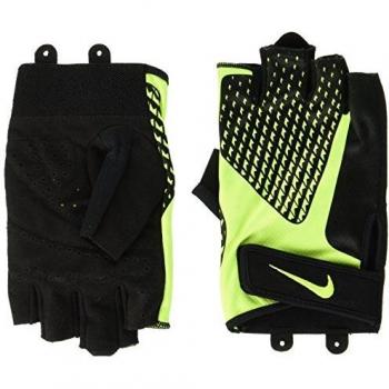 Nike Guantes de Entrenamiento Core Lock 2.0 para Hombre, Color Negro y Amarillo, Talla L