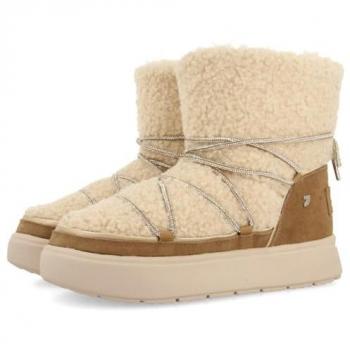Botas australianas de mujer Gioseppo Roxbury 73266 con pelo efecto borreguito y forro interior de pelo color arena (41)