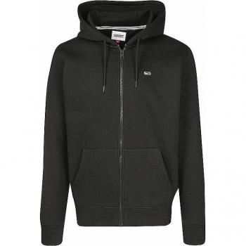Tommy Jeans Men's Regular Fit Black Zip-Up Hooded Sweatshirt - XS
