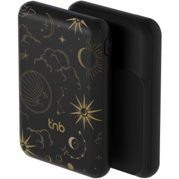 Batería Externa Inalámbrica T'nb 5000 mAh MagSafe Diseño Flower Carga Rápida USB-C 20 W Color Negro