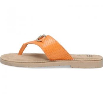 Sandalias Planas Castell para Mujer en Color Naranja