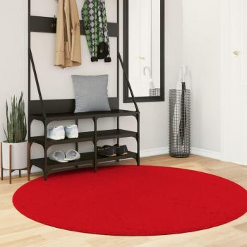 Alfombra de pelo corto suave lavable HUARTE Ø 160 cm Color Antracita, Beige, Crema y más - Alfombra de área para Sala de Estar, Dormitorio, Habitación, Salón