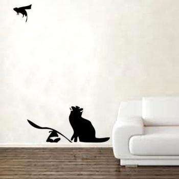 Camiseta de manga Kanvas 120 x 170 cm L-XL Ratapult Banksy adhesivo decorativo para pared, Yellow_Parent, negro, 60 x 85 cm Large