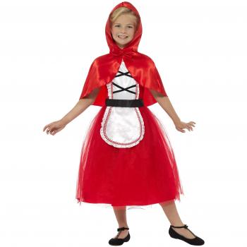 Disfraz de Caperucita Roja Deluxe para Niña - Talla M (7-9 años, 130-143 cm)