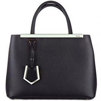 Fendi bolso de mano para compras en piel mujer nuevo petite 2 jours blu