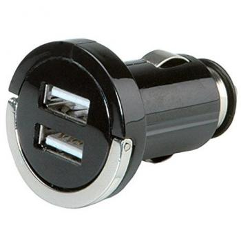 Cargador de Coche Value USB, Adaptador 12V/24V, 2 Puertos 5V/2.1A, Mini