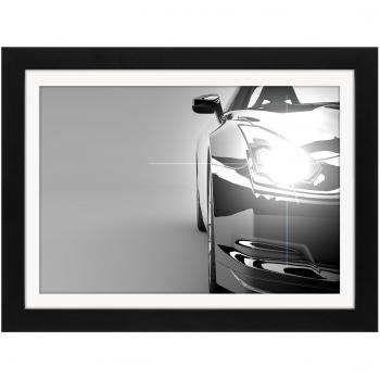 33cm x 24cm Marco de Madera Negra con Panel de Cristal Delante - Hecho para Exponer Fotos que Miden 30cm x 21cm con Paspartú y 33cm x 24cm sin Paspartú - Herramientas para Colgar Incluidas…
