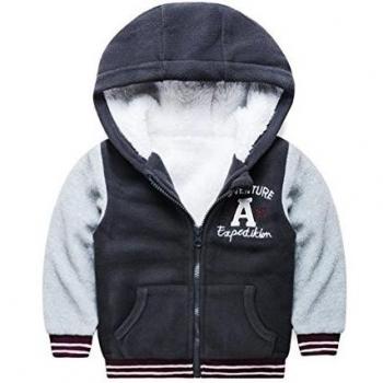 CuteOn BebšŠ Ni?o Ni?ito Ropa Cš¢lido Vellocino BšŠisbol con Capucha Chaqueta 24Meses