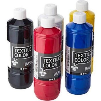 Color textil, colores primarios, 5x500ml