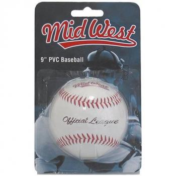 Marca Midwest oficial Liga 9 PVC práctica formación pelota de béisbol, color blanco