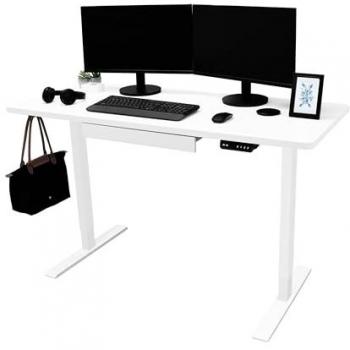 Escritorio Elevable Eléctrico con Cajón 140x60 cm | Altura Regulable 73–118 cm | Función de Memoria y Carga USB A/C | Cable 2m | Capacidad 80kg
