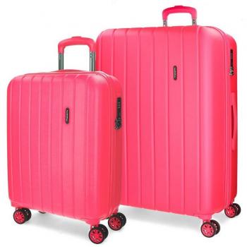 Movom Wood Juego de Maletas, 65 cm, 111 litros, Rosa