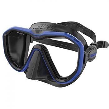 Máscara de Buceo SEAC Appeal Black Unisex Adulto Lente Única Made in Italy con Hebilla 3D Directamente en la Falda