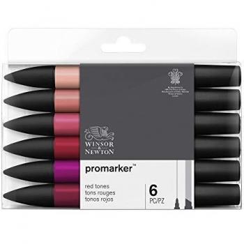 Set de 6 Rotuladores Promarker Winsor & Newton en Tonos Rojos