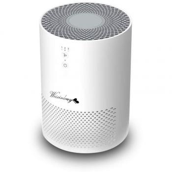 Winxinbuy Purificador de Aire, Triple Filtración y Tres Velocidades Ajustables, Silencioso, con Filtro HEPA y Carbón Activado, Eliminar Bacterias, Polen, Polvo, Humo del Cigarrillo, y Olor de la Casa