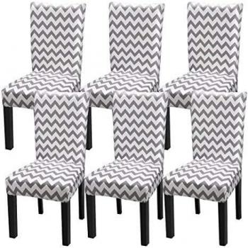 Fuloon Fundas Sillas Comedor, Fundas Protectoras para Sillas Elasticas,Funda Asiento Silla Desmontables Lavables para Comedor Hotel Banquete de Boda Decoración