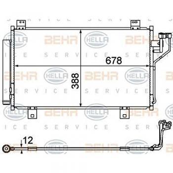 BEHR HELLA SERVICE 8FC 351 344-604 Kondensator, Klimaanlage