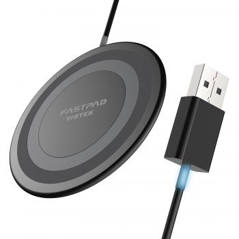 Cargador Inalámbrico Rápido - VIOTEK FASTPAD Cargador, para iPhone X, iPhone 8, iPhone 8 Plus, Samsung Galaxy S8, Note 8 y Teléfonos Qi-enabled