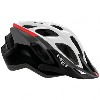 MET M3HM102UNBW2 - Casco, M, Blanco - Negro, Unisex