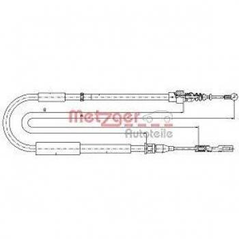 Cable de freno de mano Metzger 10.7514 para Audi A2, lado trasero izquierdo