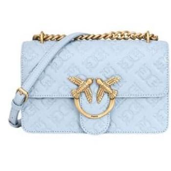 PINKO Love One Shoulder Bag Leather 21 cm blue