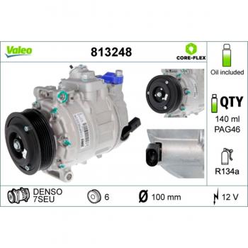 Compresor de aire acondicionado VALEO 813248