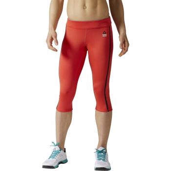 Reebok Rev Chase Chalk Pantalón Capri RCF Renton Crossfit, Mujer, Azul