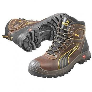 Puma Men's Sierra Nevada Mid Safety Boots Brown Size 12