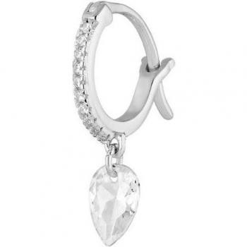 Ear Candy - Piercing de aro Chic de plata bañado en rodio